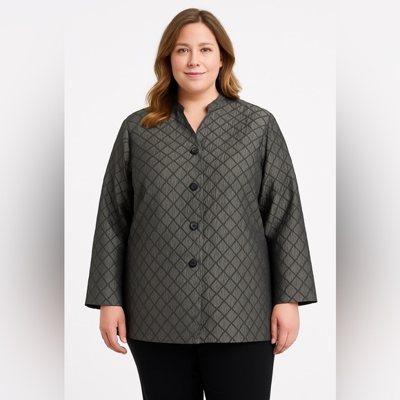 Coldwater Creek Tops - Coldwater Creek Textured Button-Front Jacket – Size 2X